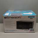 Emerson MW7302B Compact Countertop Microwave Oven with Touch Control, LED Display, 700W, 10 Power Levels, 6 Auto Menus, Glass Turntable and Child Safe Lock, 0.7 Cu., Ft. Black