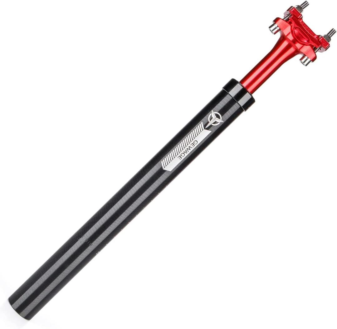 Suspension Seatpost for Bicycles - 27.2/30.9/31.6 X 400mm Shock Absorbing Bike Seatposts - Lightweight Aluminum Alloy Seat Post for Mountain Road Bike BMX eBike
