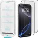 BENKS Matte Screen Protector for iPhone 16 Pro [2 Pack], Full Coverage Tempered Glass, Anti-Glare & Anti-Fingerprint, Easy Installation with Auto Dust Removal, Bubble-Free