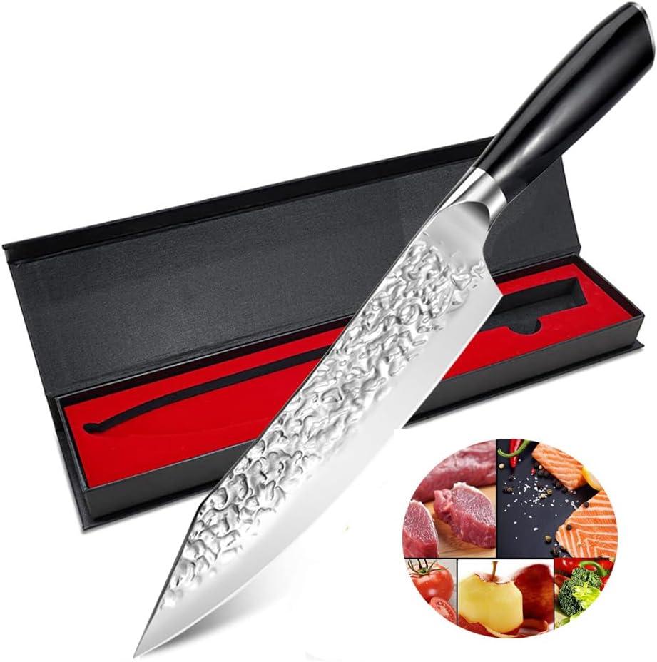 Chef Knife Starter 8 inch Super Sharp Chef's Knife Home Cook Kitchen Knife Premium Carbon Stainless Steel Universal knife with Ergonomic Wooden Handle in Gift Box