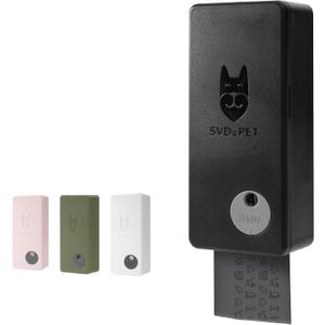 SVD.PET Dog Poop Bag Dispenser, Outdoor or Indoor Pet Waste Bag Dispenser Station, Wall Mount or Hanging with Strap. Easy to Refill Magnetic Cover (Black, Dispenser only)