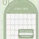 Aesthetic Wall Calendar 2026 10" x 15", Run from January 2026 to June 2027 Vertical Calendar,18-Month Hanging Monthly Calendars, Positive Planner for Easy Organizing School Home Family