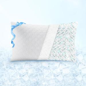 Sophia & William Cooling Bed Pillow for Sleeping (Queen Size) Adjustable Shredded Memory Foam Pillow for Side, Back and Stomach Sleepers