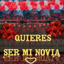 Quieres Ser Mi Novia Light Up Letters Proposal Decorations, 17Pcs 6.3" Letter Signs, 24Pcs Flameless Candles 2000Pcs Red Artificial Rose Petals 45Pcs Latex Balloons 10Pcs Heart Balloon Valentine's Day