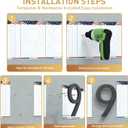 7 Inch Black House Numbers, Floating Flush Mount Aluminum Address Numbers, Modern Metal Numbers for Houses  Large, Weatherproof, Easy to Install Number 8