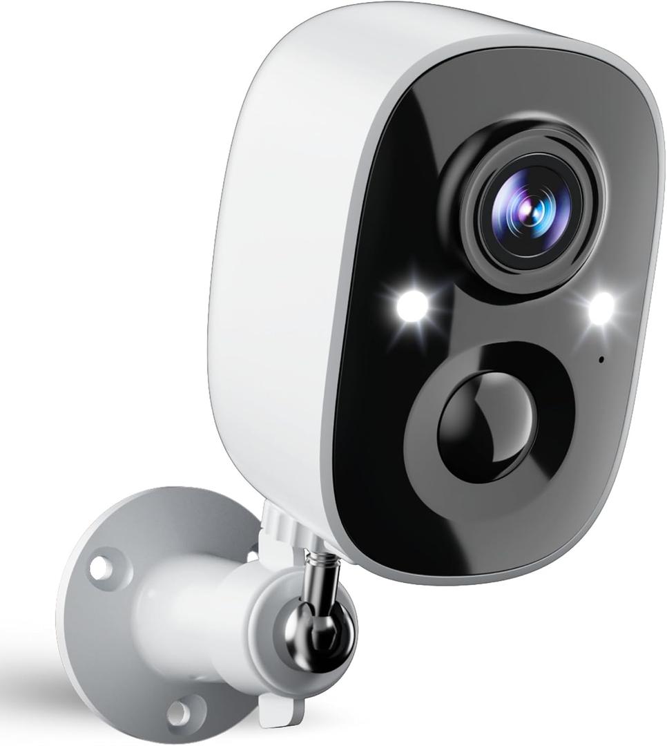 Security Cameras Wireless Outdoor, 2.5K WiFi Battery Powered Cameras for Home Security with AI Motion Detection, Color Night Vision, IP66 Weatherproof, 2-Way Audio, SD/Cloud Storage