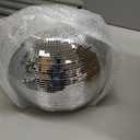9.8 Inch Disco Ball Ice Bucket, Mirror Silver Cooler for Drink Cooler Beer & Champagne, Perfect Retro Party Accessory