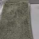 Non Slip Thick Shaggy Chenille Bathroom Rug Sets 2 Piece, Thickened Hot Melt Rubber Bottom Bath Mats for Bathroom, Bath Rugs Quick Dry Machine Washable for Shower (Loden, 47"x17" Plus 17"x24")