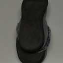 ATHMILE Men's Slippers Slip On Moccasin, Indoor Outdoor Warm Fuzzy Comfy House Shoes, Fluffy Wide Loafer Home Bedroom Slippers (13-14, Grey Black Wool)