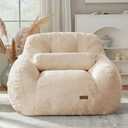 EBENCHICO Giant Bean Bag Chair for Adults, Comfy Oversized Bean Bag Chairs for Teens, Large Beanbag Chair Couch Sofa with Filler,Reading Chair with Pillow for Living Room Bedroom, 46" x 42" x 31.1"