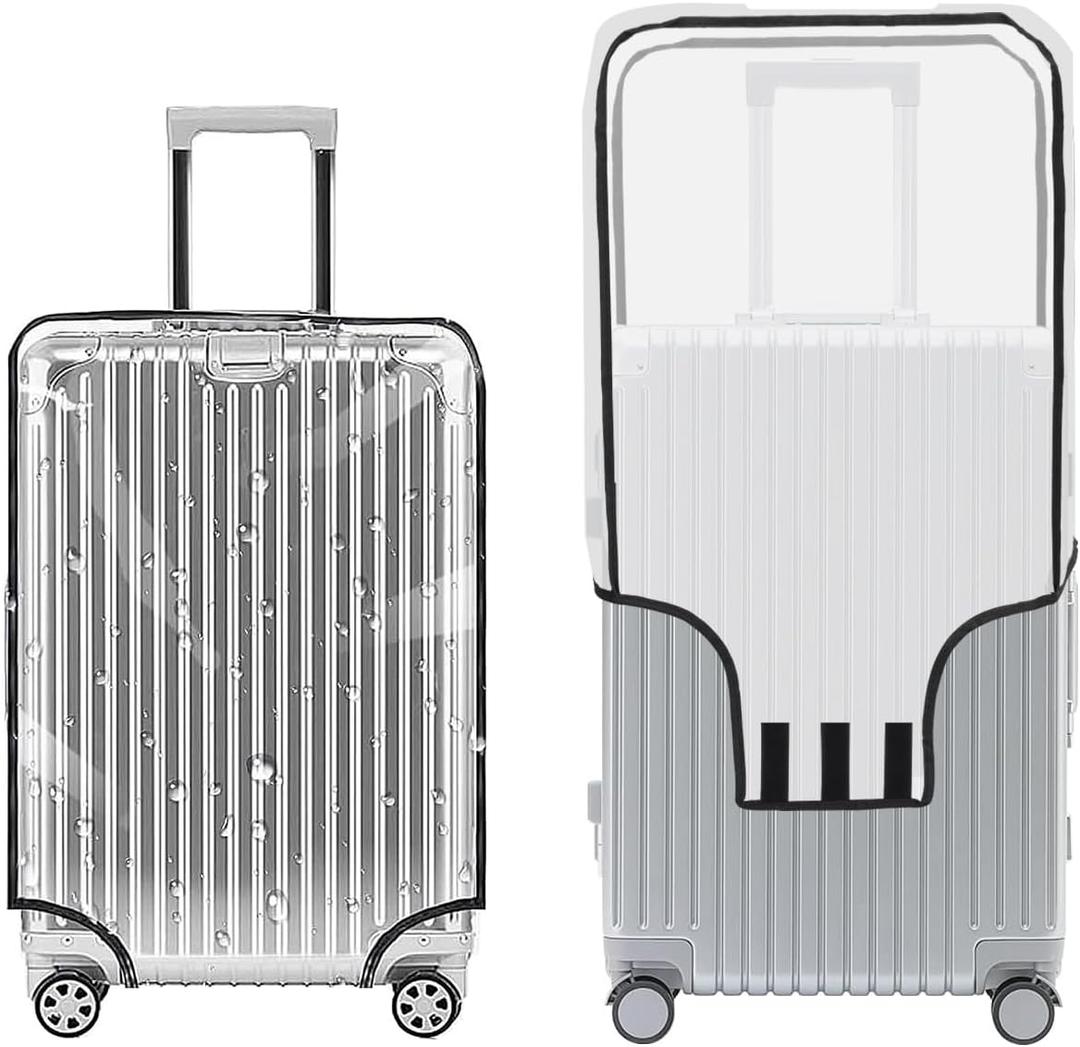transparent luggage lid suitable for 24 inch suitcasesWaterproof Dustproof Anti-scratch Travel Suitcase Covers Case for Wheeled Luggage (Small, clear)