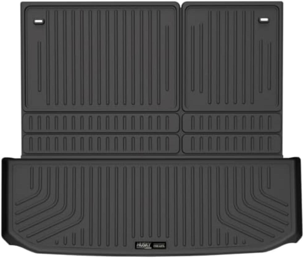 Husky Liners Weatherbeater Cargo Liner | Fits 2022-2025 Infiniti QX60; 2022-2025 Nissan Pathfinder, Fits to Back of 2nd Row, Folds Up/Down w/ 3rd Row | 1-pc Black - 25701