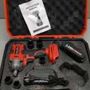 Cordless Impact Wrench 1/2 Inch, 406Ft-lbs (550N. M) Brushless Impact Gun Kit, 3000RPM High Torque Power Impact Wrench, 4.0Ah Battery & Fast Charger, Electric Impact Driver for Car Home