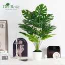Der Rose 28" Fake Plants Large Artificial Monstera Faux Potted Plants Indoor Tall Tree for Living Room Decor