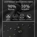 Men's 7" Athletic Hiking Shorts Quick-Dry Lightweight Gym Running Shorts with Zipper Pockets for Outdoor Workout (Black, M)