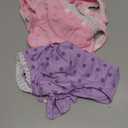 2 Pieces Washable Female Diapers with Suspender Comfort Reusable Doggy Diapers Reusable Puppy Sanitary Panties Dog Underwear Diaper for Small Girl Dogs in Period Heat (Pink&Purple,M) (M(5-9LB)Waist14.9 Back11.3)