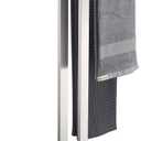 KOKOSIRI Bathroom Towel Rack 2-Tier Standing Towel Racks with Marble Base, Stainless Steel Freestanding Towel Bars, Thicken Steady Design, Brushed Nickel THS0001-BR