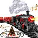 Christmas Train,Train Set for Kids Ages 4-8 Christmas Train Sets for Around The Tree,Electric Toys with Smokes Lights and Sound,Toddler Model Trains for 3 4 5 6 7 8+ Years Old Kids Gifts (Advanced)