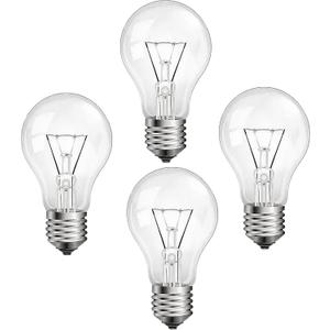 60 Watt Incandescent Light Bulbs,A19 60W Light Bulb, Dimmable, 2700K, Soft White,4Pack