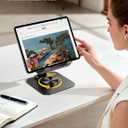 Lamicall Adjustable iPad Stand for Desk - [Ultra-Slim Foldable][360Rotation] Tablet Holder Stand with Heavy-Duty Base, Mother Day Kindle Holder for 4.7-13" Device, iPad Pro Air Mini, Kindle, E-Reader