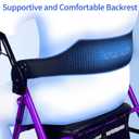 Retaoldth Rollator Walkers for Seniors with Seat, Foldable & One-Hand Carry, Upgraded Rolling Walker with Seat for Seniors, Handle Height Adjustable Walker for Seniors, Walking & Seated, Purple