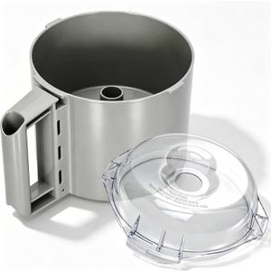 106458S Cutter Bowl Lid and 112204S Cutter Bowl, Compatible with Robot Coupe R2, R2B, R2N, R2 Dice Food Processor, Gray, 3 Quart Combo Set