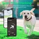 Airtag Dog Collar, Reflective Ultra-Durable Nylon Padded with QR Code Buckle & IP68 Waterproof Air Tag Holder Compatible for Apple AirTag, Comfortable for Dogs(Black,L)