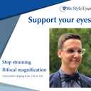 In Style Eyes Seymore Retro Bifocal Reading Glasses - Bifocal Readers for Women and Men, Non-progressive, Adaptive Spring Hinges - Clear Red, 3.0x