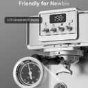 Neretva Espresso Machine, 58mm Professional Espresso Coffee Machine 15 Bar Retro Espresso Maker with Powerful Milk Frother & Visible Pressure Gauge for Home Barista Latte and Cappuccino Maker-Silver