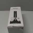 Electric Wine Opener with Wine Accessories -Rechargeable Wine Bottle Opener Set with Base, Wine Aerator, Foil Cutter and Wine Stoppers- Perfect Wine Gifts for Wine Lovers (Metallic Silver)