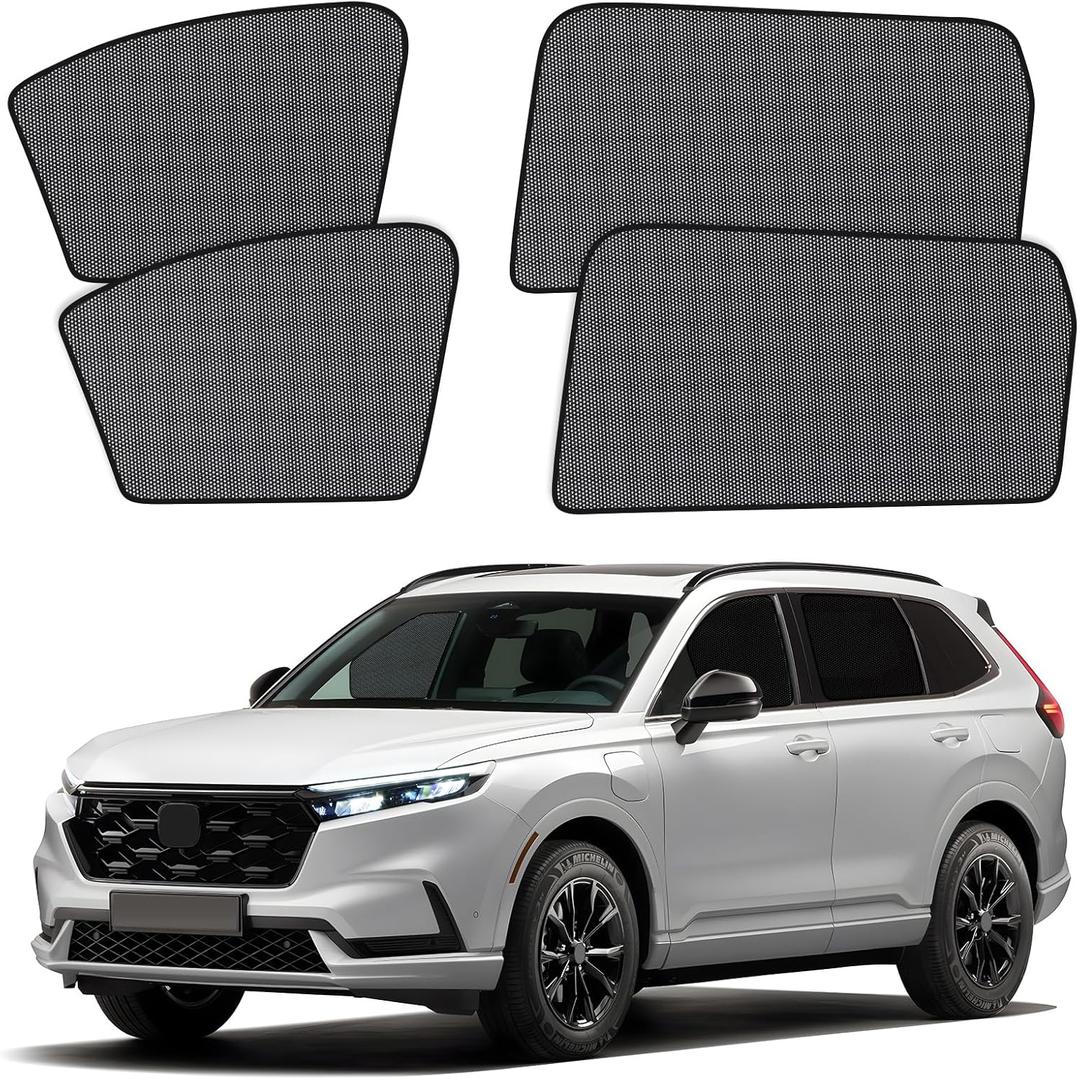 XCBYT 4 Pack 2023-2024 Honda CRV Window Shades with Breathable Mesh Window Covers 99% Sun UV Blackout Keeps Cool Car Privacy Curtains for Breastfeeding, Napping, Dressing, Camping