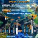 AquaMiralce Aquarium Heater 25W Turtle Heater for 3-5 Gal Tanks, LED Digital Display Fish Tank Heater with Auto Power-Off When Leaving Water & High Temp Protection