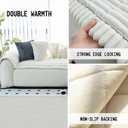 Sofa Couch Cover, Sofa Covers for Dogs Washable, Non-Slip Striped Sofa Slipcovers for Sectional Sofa, Sofa Cover Furniture Protector for L Shaped(Beige White, 27.6"x 27.6")