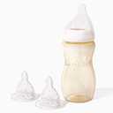 Minbie 6 Months + Breastfeeding Baby Bottle - Anti Colic & Reflux, BPA Free PPSU
