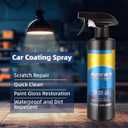 Car Coating Spray, Quick Effect Coating Agent, Quickly Coat Car Wax, Oil Film Emulsion Glass Cleaner, Car Scratch Wax Polish Spray Waterless Wash