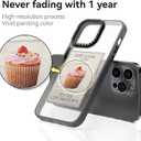 Compatible for iPhone 14 Pro Max Case Cute Aesthetic - Durable Fashion Funny Phone Case - Alien Pattern Print Soft Shockproof Cover 6.7" Black