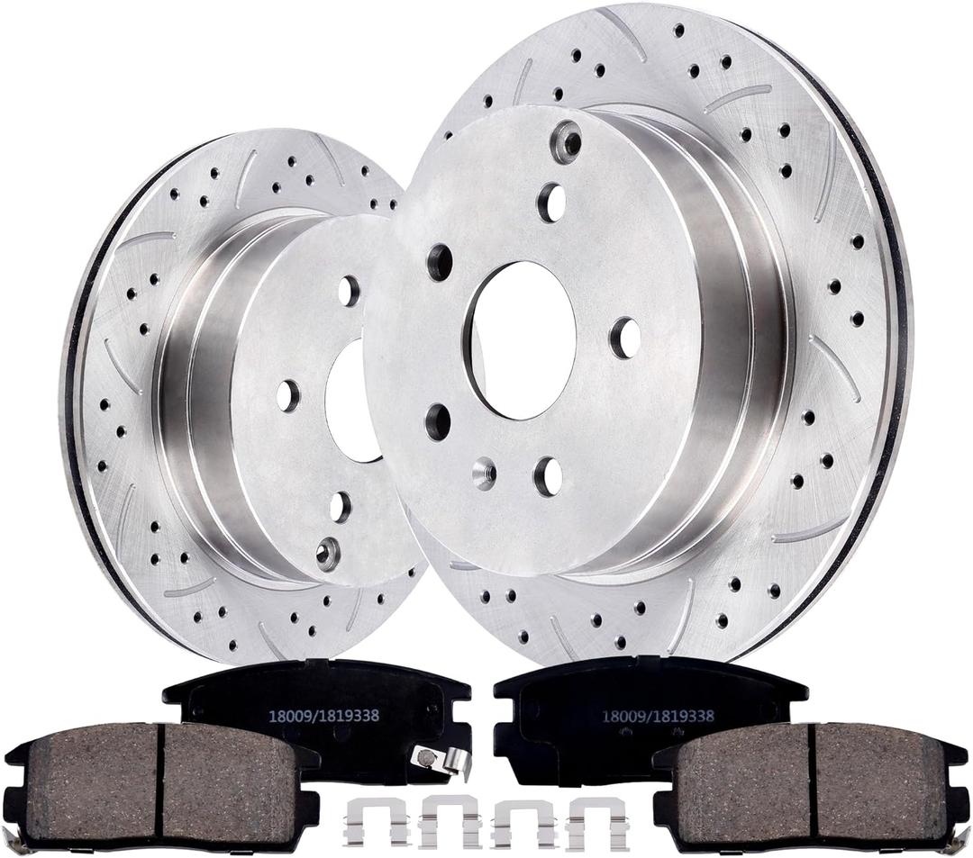 Rear Brake Pads And Rotors Kit Compatible With Chevrolet Equinox 2010-2017,For Gmc Terrain 2010-2017