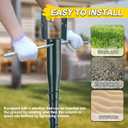 No Dig Ground Screw Anchor Spike 27 inch U Shaped Post Stake for Mailbox and Fence, Includes Lag Bolts & Rebar, Fits Standard 4x4 (3.5" X 3.5" Inch) Post.
