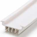 Nuanchu 1 Pc Hardware U Shaped Rubber Door Bottom Sweep Weather Stripping Seal for Exterior/Front Doors Weatherproof & Noise Reducing Includes Rubber Door Seal Bottom Only (48 Inch,White)