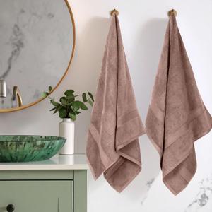 Superior Egyptian Cotton Pile Bath Towels, Ultra Soft Luxury Towel, Thick Plush Essentials, Absorbent Heavyweight, Guest Bath, Hotel, Resort, Spa, Pool, Bathroom, Shower Basics, Set of 2, Muted Mauve