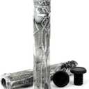 Limit Pro Scooter Grips Soft Longneck 180mm with Easy Cutting Lines for Pro Trick Scooters and BMX Handlebars (black+white+gray)