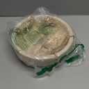 Paulownia Wood Bowl Rustic Wooden Dough Decorative Round Serving Key Bowl with Rope Handle and Wood Bead Garland for Christmas Tabletop Centerpiece Home Decor 9.5 inches