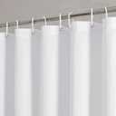 OVZME Berry White Shower Curtain Set, Embossed Textured Fabric Bathroom Curtain for Bathroom - Soft Cloth & Hotel Spa, Water Resistance, Machine Washable Shower Curtain with 12 Hooks, 72X72, White