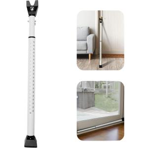 Sliding Door Security Bar, Door Jammer 2-in-1 Adjustable, Door Stoppers Security  40 Different Adjustments, by Guard Dog Security (White)