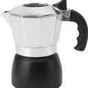 Moka Pot, 150ML/3Cups Italian Coffee Maker Stovetop Octagonal Aluminum Espresso Maker for Gas or Electric Ceramic Stovetop Camping Manual Cuban Coffee Percolator