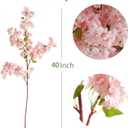 PARTY JOY 6PCS Cherry Blossom Branches, Artificial Fake Flowers Stems Silk Tall Flower Arrangement Cherry Blossom Decor for Home Wedding Centerpieces Decoration(Pink)