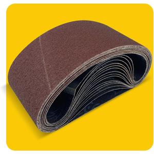 15 Pcs 4 x 21 Inch Assorted Aluminum Oxide Belt Sander Sanding Belt - 3 Each of 80/120/150/240/400 Grits