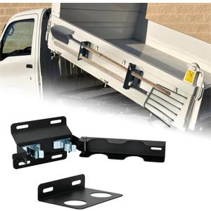 TOPOWN 2-Hole Heavy Duty Shovel Holder for Truck Bed with Double Fixation, Adjustable Landscape Tool Rack Truck Bed Mount for Shovels, Tool Holder for Rakes, Garden Tools, Farm Tools (Bed & Box Mount)