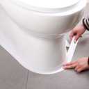White Caulk Tape Self Adhesive Waterproof, Bathroom Peel & Stick Caulking Strip Floor Tile Wallpaper Toilet Tub Shower Wall Trim, DIY Project Renter Friendly Decor, Quick & Easy to Install in Minutes