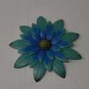 EASICUTI Blue Metal Flowers Wall Decor Metal Wall Art Decorations Hanging For Indoor Outdoor Home Bathroom Kitchen Room Bedroom Living Room Garden Patio Porch 12 Inch 